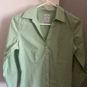 Brooks Brothers Green Button-Up Shirt